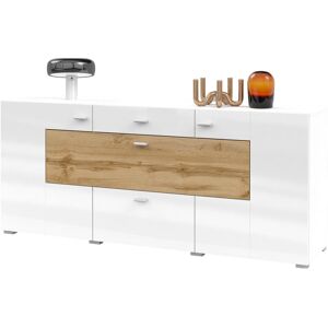 Helvetia Sideboard »Coby«, Breite 165 cm weiss/eichefarben wotan Größe