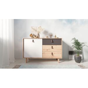 byLIVING Sideboard »Bill«, Breite 120 oder 180 cm, Füsse aus Eiche Massivholz Eiche-farbend Größe