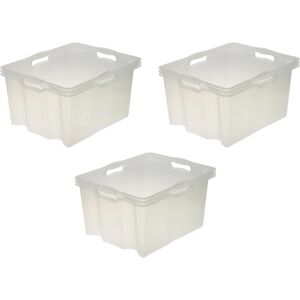 keeeper Organizer »franz«, (Set, 3 St.), Aufbewahrungsboxen xl, 24 Liter,... transparent Größe