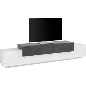 INOSIGN TV-Board »Coro«, Breite ca. 240 cm weiss Hochglanz/schieferfarben Größe
