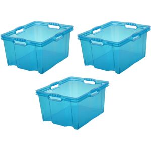 keeeper Organizer »franz«, (Set, 3 St.), Aufbewahrungsboxen xl, 24 Liter,... blau Größe