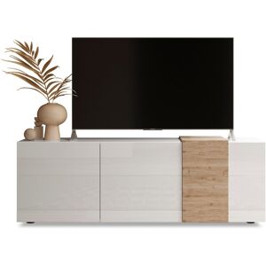 INOSIGN Lowboard »Venus, TV-Bank«, Breite 181 cm Weiss Hochglanz Lack / Eiche Cadiz NB Größe