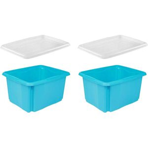 keeeper Organizer »emil«, (Set, 2 St., 2), Aufbewahrungsbox, 24 L, mit... blau Größe