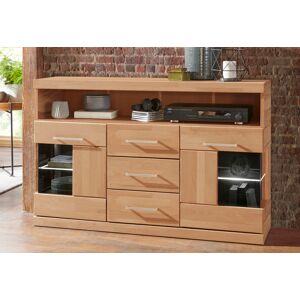 Home affaire Sideboard »Ribe«, Breite 125 cm Kernbuche teilmassiv Größe