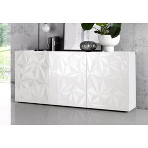 INOSIGN LC Sideboard »Prisma«, Breite 181 cm Weiss Hochglanz Lack-Front mit Siebdruck Größe