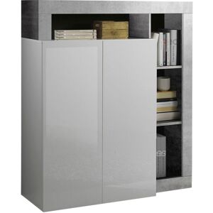 INOSIGN Stauraumschrank »Hamburg, Breite 108 cm«, Höhe 126 cm Weiss / Beton-Optik Größe