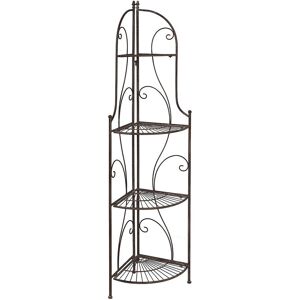 Ambiente Haus Standregal »Eckregal mit 4 Böden - Antikbraun 157 cm«, (1 St.) braun Größe