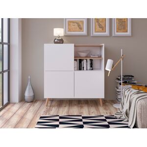 INOSIGN Highboard »Scandi«, Höhe 105 cm Weiss Alpin/Jackson Hickory Größe