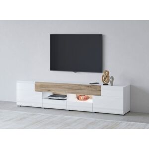 INOSIGN Lowboard »Toledo,Breite 209cm, trendige TV-Schrank mit dekorative... weiss matt/weiss hgl-san remo eiche Größe