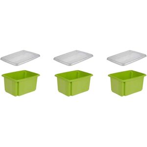 keeeper Organizer »emil«, (Set, 3 St.), Aufbewahrungsbox, 15 L, mit Deckel,... grün Größe