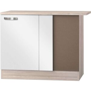 OPTIFIT Eckunterschrank »Faro«, mit Metallgriff, Breite 100 cm weiss matt Größe