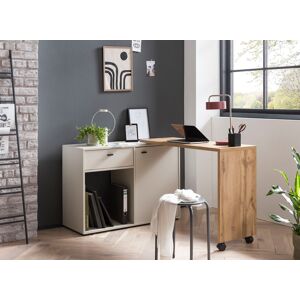 Schildmeyer Schreibtisch »Tiny Working«, praktisch im Home Office, Sideboard... cremebeige/eichefarben Größe