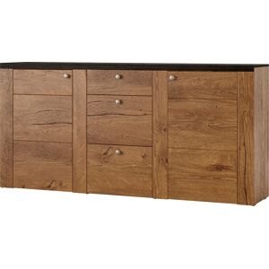 Helvetia Sideboard »Larona«, Breite 176 cm eichefarben Lefkas/Darkwood Größe