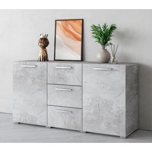 Helvetia Sideboard »Sarah«, Breite 132 cm Beton-Optik matt Größe