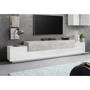 INOSIGN TV-Board »Coro«, Breite ca. 240 cm weiss Hochglanz/betonfarben Größe