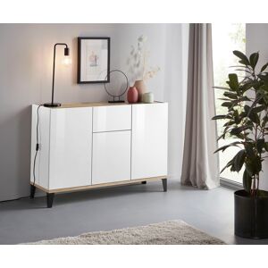 INOSIGN Sideboard »sunrise«, Breite 120 cm weissHG/ahorn pereira Größe