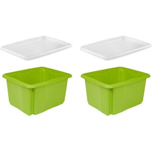 keeeper Organizer »emil«, (Set, 2 St., 2), Aufbewahrungsbox, 24 L, mit... grün Größe