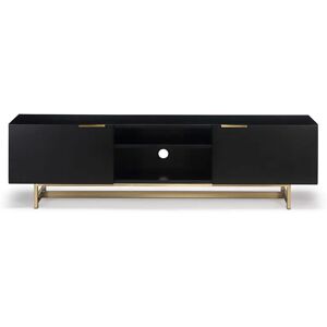 Sideboard - Holz und Messing - Schwarz - NV GALLERY - STARK - Sideboard, schwarzes Holz & Messing, B180  Noir