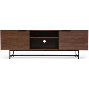 Sideboard - Holz - Braun - NV GALLERY - STARK - TV-Lowboard, Wallnussholz & schwarzes Metall, B150  Braun