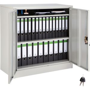 tectake Aktenschrank mit 3 Böden 90x40x90 cm - grau