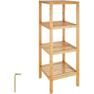 tectake Bambus Standregal 4 Böden 33x33x97cm - braun