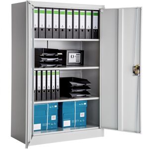 tectake Aktenschrank mit 4 Böden 140x90x40cm - grau