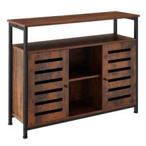 tectake Sideboard Warrington 100x37x82cm - Industrial Holz dunkel, rustikal