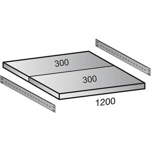 kaiserkraft Zusatzboden für Archiv-Steckregal, Tiefe 600 mm, Breite 1200 mm