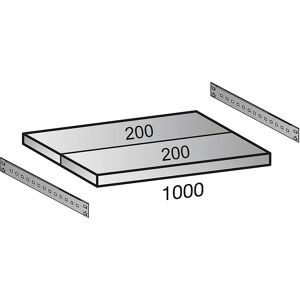 kaiserkraft Fachboden für Industriesteckregal, Bodenbreite 1000 mm, Tiefe 400 mm