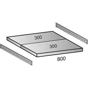 kaiserkraft Fachboden für CLEANA-Steckregal, Bodenbreite 800 mm, Tiefe 600 mm