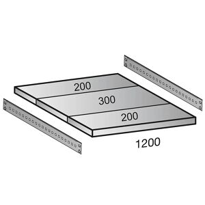 kaiserkraft Fachboden für CLEANA-Steckregal, Bodenbreite 1200 mm, Tiefe 700 mm