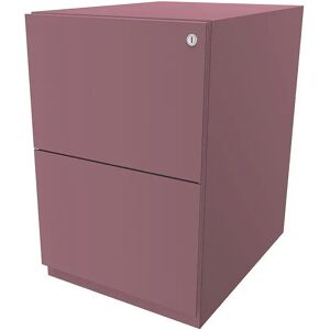 BISLEY Rollcontainer Note™, mit 2 Hängeregistraturen, HxB 645 x 420 mm, pink