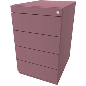 BISLEY Standcontainer Note™, mit 4 Universalschubladen, Tiefe 565 mm, pink