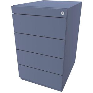 BISLEY Standcontainer Note™, mit 4 Universalschubladen, Tiefe 565 mm, blau