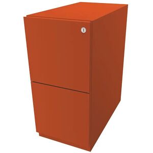 BISLEY Rollcontainer Note™, mit 2 Hängeregistraturen, HxB 645 x 300 mm, orange