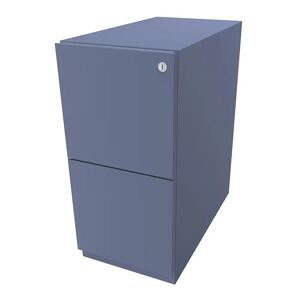 BISLEY Rollcontainer Note™, mit 2 Hängeregistraturen, HxB 645 x 300 mm, blau