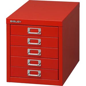 BISLEY MultiDrawer™ 39er Serie, DIN A4, 5 Schubladen, kardinalrot