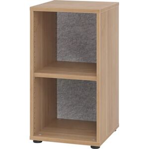 kaiserkraft ANNY-AC - Regal mit Akustik-Rückwand, HxBxT 748 x 400 x 400 mm, 1 Fachboden, Nussbaum-Dekor