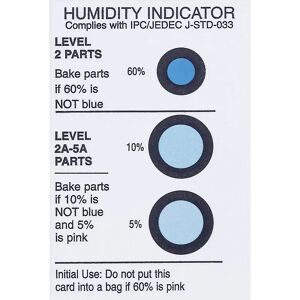 kaiserkraft Feuchtigkeitsanzeiger, HxB 76 x 50 mm, VE 125 Stk, Anzeigebereiche 5%, 10%, 60%, ab 5 VE