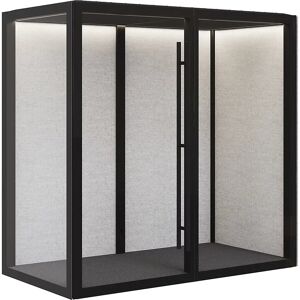 kaiserkraft Meetingbox Zen Pod Essentials, HxBxT 2310 x 2320 x 1200 mm, Medium, Textil / Aluminium / Glas