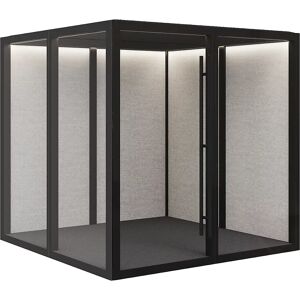kaiserkraft Meetingbox Zen Pod Essentials, HxBxT 2310 x 2320 x 2320 mm, Large, Textil / Aluminium / Glas