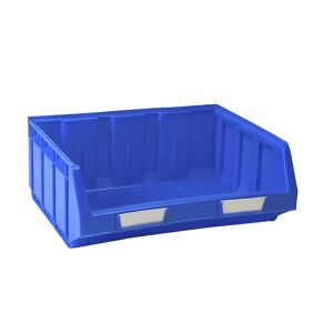 kaiserkraft Sichtlagerkasten aus Polyethylen, LxBxH 345 x 410 x 164 mm, blau, VE 8 Stk