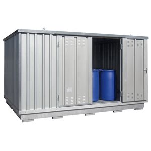 LaCont Gefahrstoff-Lagercontainer für gewässergefährdende Medien, Außen-HxBxT 2400 x 4075 x 2875 mm, verzinkt