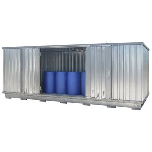 LaCont Gefahrstoff-Lagercontainer für gewässergefährdende Medien, Außen-HxBxT 2385 x 6075 x 2875 mm, verzinkt