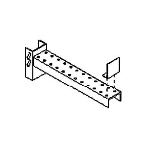 eurokraft pro Kragarm für Langgut- und Fachbodenlagerung, Bauart mittelschwer, Nutztiefe 500 mm, grau