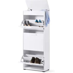 Schuhschrank mit Kippfächern - Tchibo - Silber Aluminium   unisex