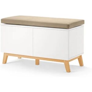 Sitzbank mit Stauraumfächern - Tchibo - Beige Holz   unisex