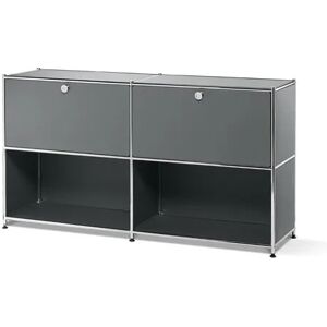 Metall-Sideboard mit 2 versetzbaren Klappfächern - Tchibo - Chrom Kunststoff   unisex