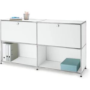 Metall-Sideboard mit 2 versetzbaren Klappfächern - Tchibo - Weiss Kunststoff   unisex