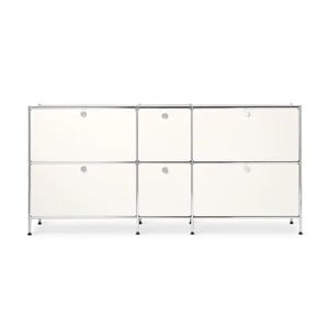 Sideboard Metall »CN3« gross mit 6 Klappenfächern - Tchibo - Weiss Aluminium   unisex